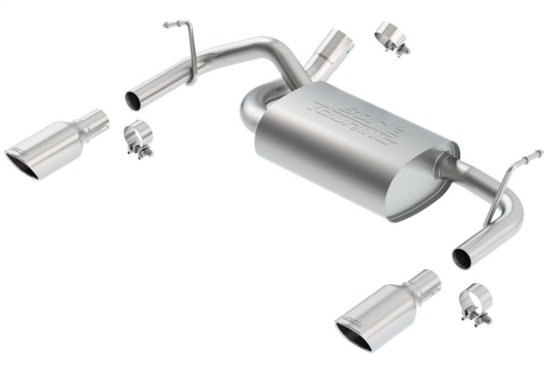 Borla 12-16 Jeep Wrangler 3.6L AT/MT 4WD Single Split Rr Exit Touring Exhaust (rear section only) - eliteracefab.com