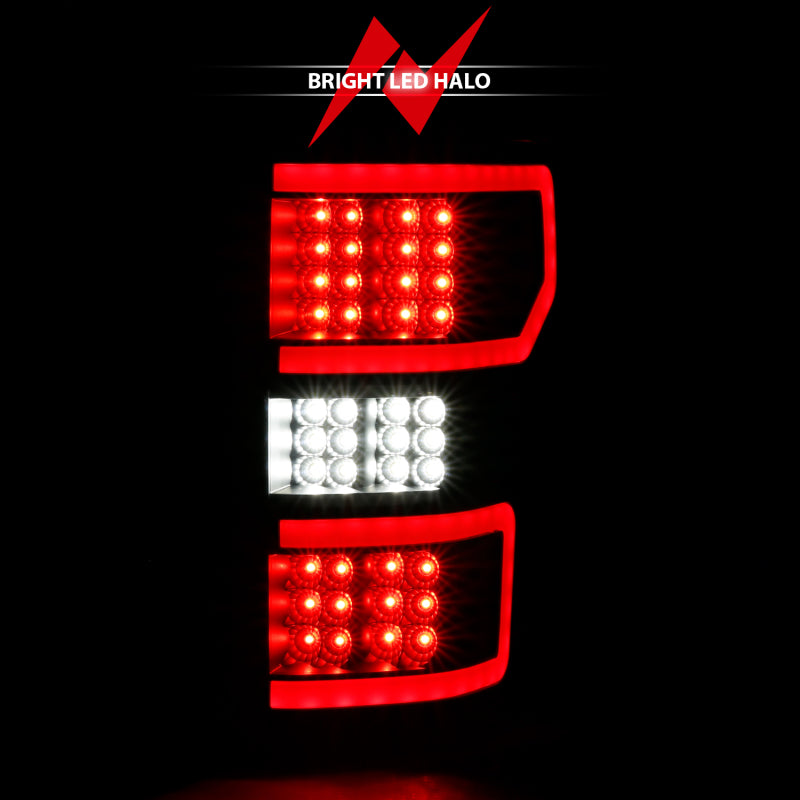 ANZO 18-19 Ford F-150 LED Taillight Black Housing Clear Lens Red Light Bar W/Sequential - eliteracefab.com