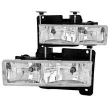 Load image into Gallery viewer, ANZO USA Chevrolet C1500 Crystal Headlights Chrome; 1988-1998 - eliteracefab.com