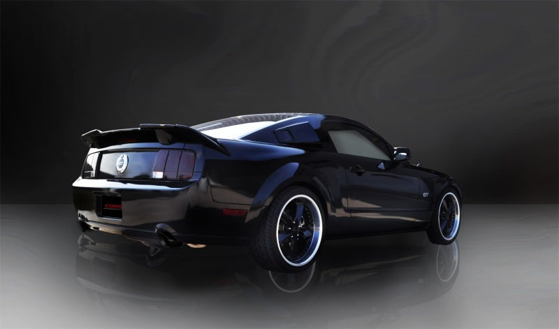 Corsa 05-10 Ford Mustang Shelby GT500 5.4L V8 Black Sport Axle-Back Exhaust - eliteracefab.com