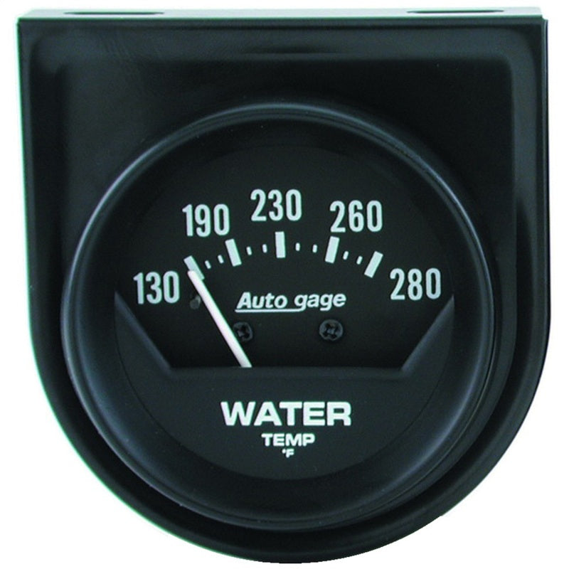 AutoMeter Gauge Console Water Temp 2in. 280 Deg. F Mech Short Sweep Black Autogage 2361
