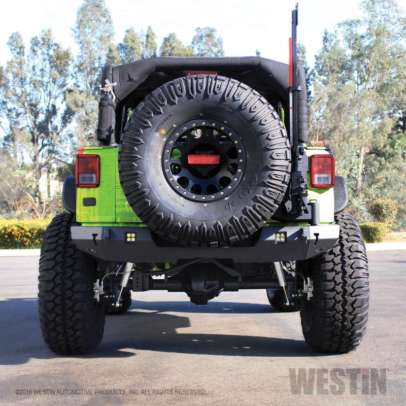 Westin 07-18 Jeep Wrangler JK WJ2 Rear Bumper - Textured Black - eliteracefab.com