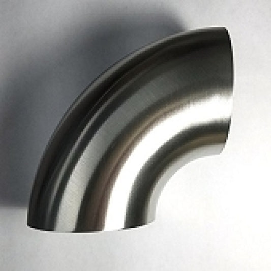 Stainless Bros 2.25in SS304 90° Elbow 1D/2.25in CLR 16GA/.065in No Leg Mandrel Bend