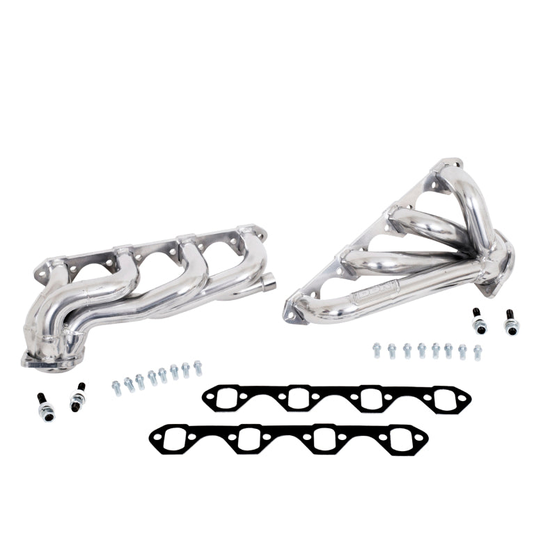 BBK 87-95 Ford F150 Truck 5.8 351 Shorty Unequal Length Exhaust Headers - 1-5/8 Silver Ceramic BBK