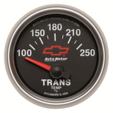 Autometer GM Bowtie Black 2-1/16in 100-250 Degree F Electronic Transmission Temperature Gauge