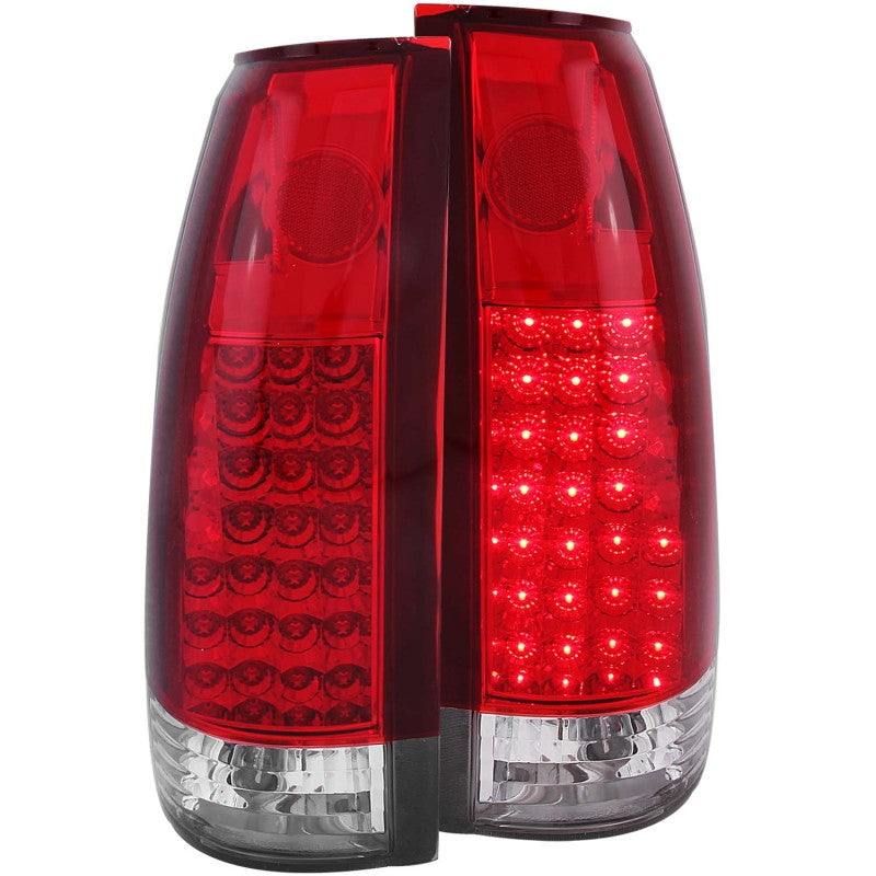 ANZO USA Cadillac Escalade Led Taillights Red Clear G2; 1999-2000. - eliteracefab.com