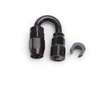 Load image into Gallery viewer, Russell Performance 3/8in SAE Quick Disc Female to -6 Hose Black 180 Degree Hose End.