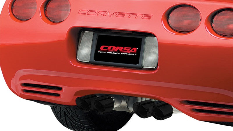 Corsa 97-04 Chevrolet Corvette C5 Z06 5.7L V8 Black Xtreme Axle-Back Exhaust - eliteracefab.com