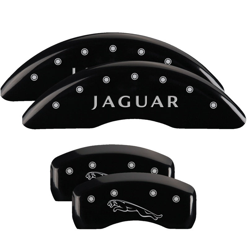 MGP 4 Caliper Covers Engraved Front & Rear MGP Black finish silver ch MGP