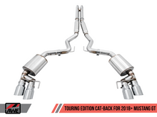 Load image into Gallery viewer, AWE Tuning 2018+ Ford Mustang GT (S550) Cat-back Exhaust - Touring Edition (Quad Chrome Silver Tips) - eliteracefab.com