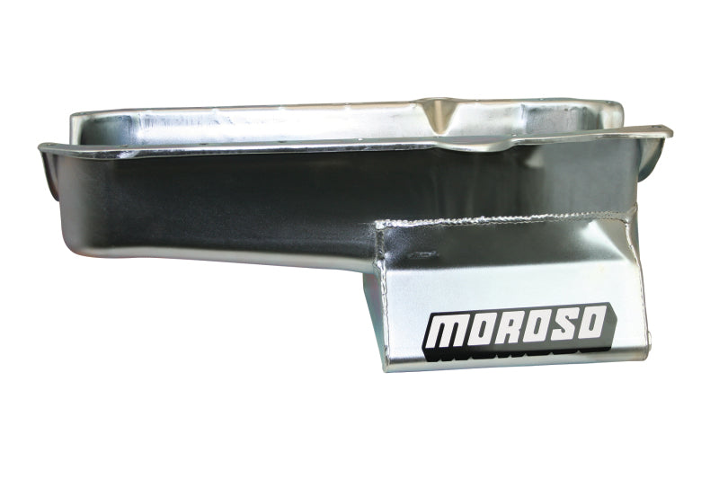 Moroso 80-85 Chevrolet Small Block (w/Passenger Side Dipstick) Wet Sump 7qt 8.25in Steel Oil Pan