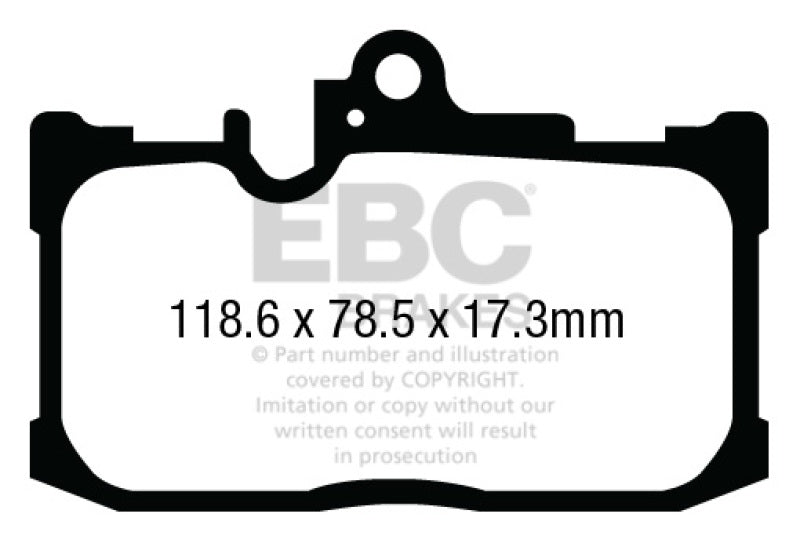 EBC 13+ Lexus GS350 3.5 F-Sport RWD Redstuff Front Brake Pads - eliteracefab.com