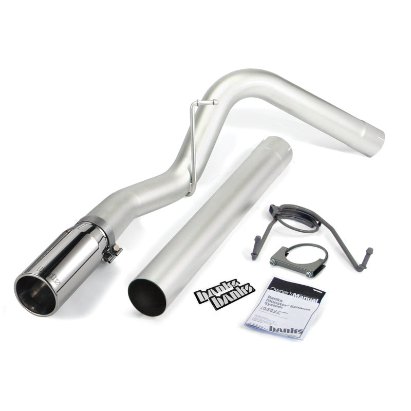 Banks Power 07-12 Dodge 6.7L SCLB-Mega Cab-SB Monster Exhaust Sys - SS Single Exhaust w/ Chrome Tip - eliteracefab.com