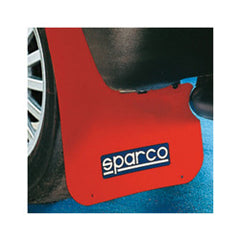 Sparco Mud Flap Pair Red - eliteracefab.com
