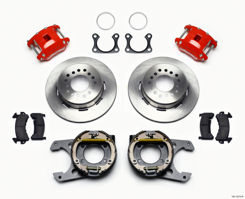 Wilwood D154 P/S Park Brake Kit Red Big Ford 2.36in Offset Wilwood