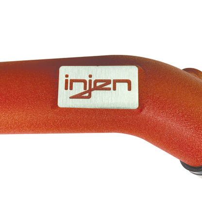 Injen 15-16 BMW M3(F80)/M4 (F82/83) 3.0L L6 Twin Turbo 2PC Aluminum Int. Charge Pipe - Wrinkle Red - eliteracefab.com