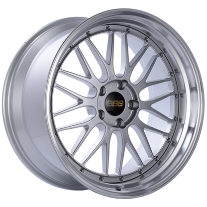 BBS LM 20x10 5x120 ET20 Diamond Silver Center Diamond Cut Lip Wheel -82mm PFS/Clip Required BBS