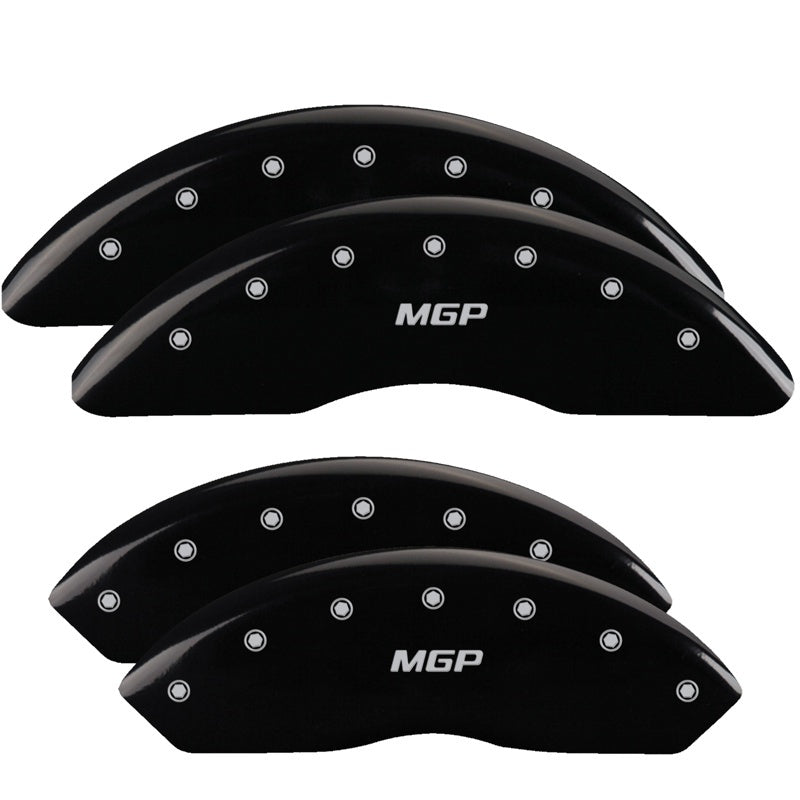 MGP 4 Caliper Covers Engraved Front & Rear GMC Black finish silver ch MGP