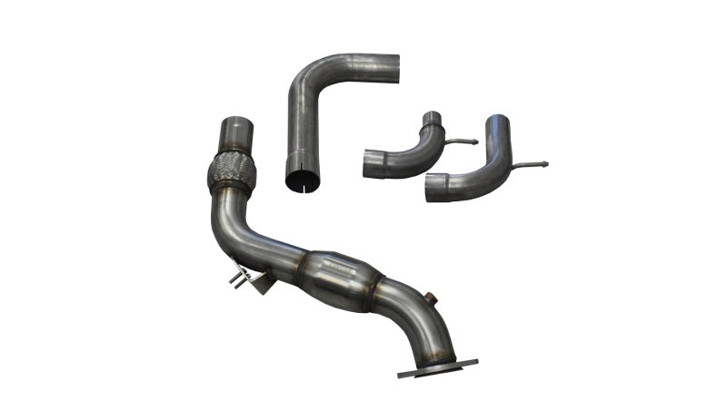 Corsa 15-16 Ford Mustang 3in Downpipe with 200 Cell Catalytic Converter - eliteracefab.com