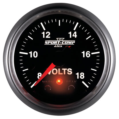 Autometer Sport-Comp II 2-1/16in Digital Voltometer Gauge - 18V 3683