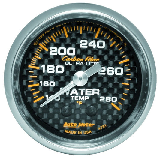 Autometer Carbon Fiber 52mm WaterTemperature Gauge 4731