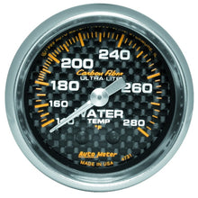 Load image into Gallery viewer, Autometer Carbon Fiber 52mm WaterTemperature Gauge