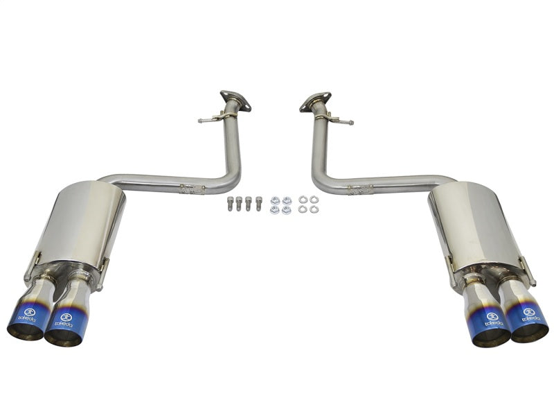 aFe Takeda 16-17 Lexus RC 200T 2.0L (t) 2in. SS Axle-Back Exhaust System w/Polished Blue Tips - eliteracefab.com