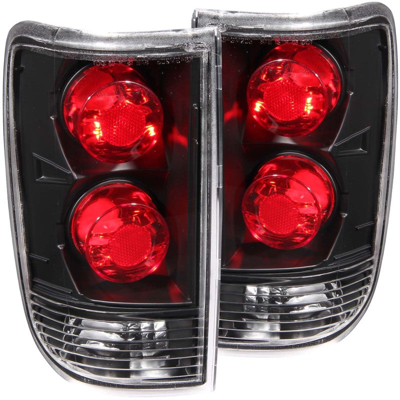 ANZO USA Chevrolet Blazer / GMC Jimmy - Taillights Black; 1995-2005 - eliteracefab.com