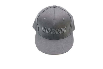 BLOX Racing Snapback Cap Black with Black Logo - Blox Racing - New Style Flat Bill BLOX Racing