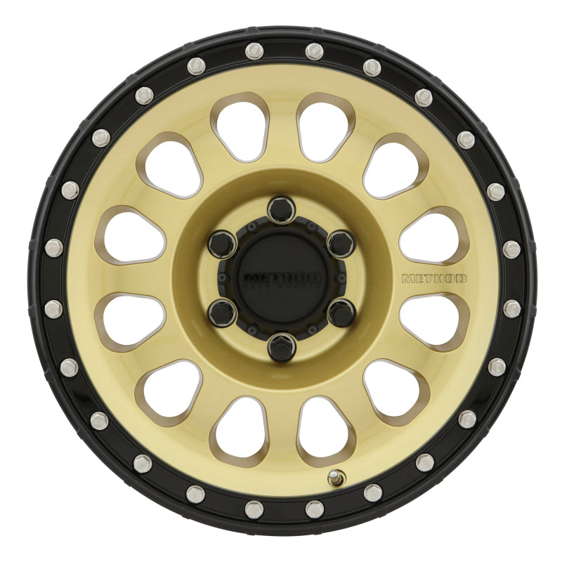 Method MR315 17x8.5 0mm Offset 6x5.5 106.25mm CB Gold/Black Street Loc Wheel - eliteracefab.com