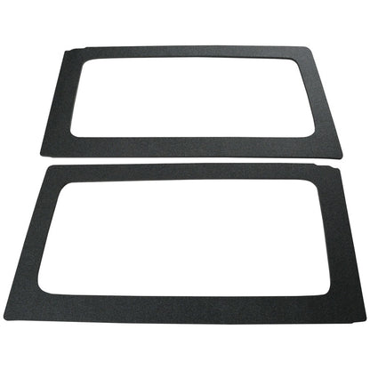 DEI 11-18 Jeep Wrangler JK 2-Door Boom Mat Rear Side Window Trim - 2 Piece - Black DEI