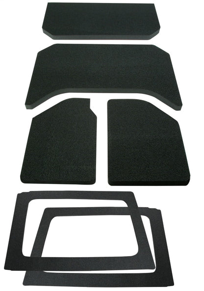 DEI 11-18 Jeep Wrangler JK 4-Door Boom Mat Complete Headliner Kit - 6 Piece - Black DEI