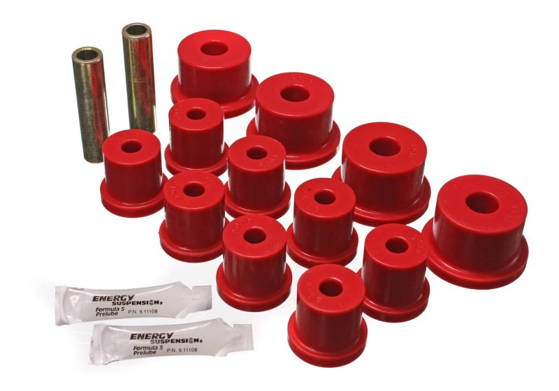 Energy Suspension 64-73 Ford Mustang Red Rear Leaf Spring Bushing Set