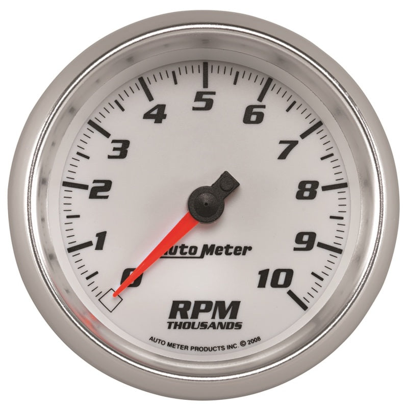 Autometer Pro-Cycle Gauge Tachometer 3 3/8in 10K Rpm White 19798