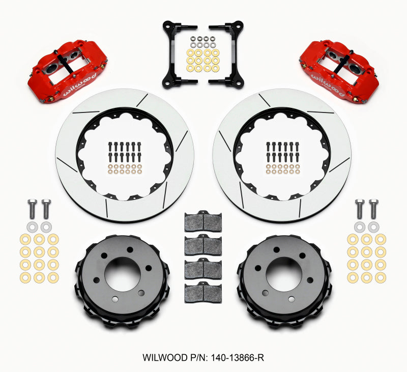 Wilwood Narrow Superlite 4R RearTruck Kit 14.25in Red 2012-Up Ford F150 (6 lug) - eliteracefab.com