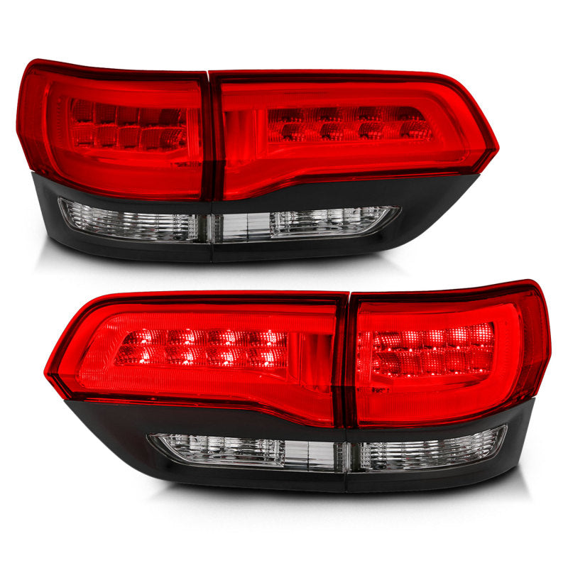 ANZO 2014-2016 Jeep Grand Cherokee LED Taillights Red/Clear