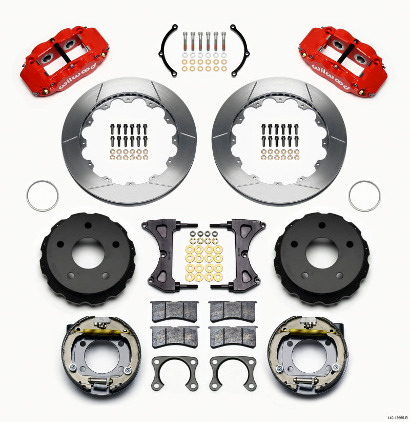 Wilwood Narrow Superlite 4R Rear P-Brk Kit 12.88in Red Big Ford New 2.38in Off Bronco 5 x 5.50 Wilwood
