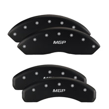 Load image into Gallery viewer, MGP 4 Caliper Covers Engraved Front &amp; Rear Silverado style/SS Red finish silver ch MGP