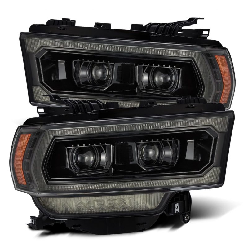 AlphaRex 19-21 Ram 2500 PRO-Series Projector Headlights Plank Style Alpha Black w/Activation Light - eliteracefab.com