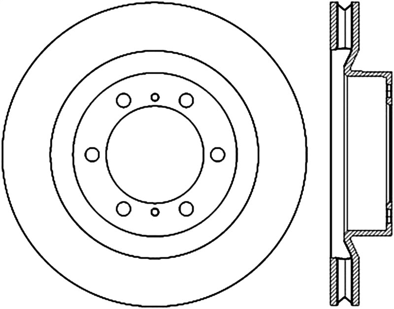 StopTech 10-17 Lexus GX Slotted & Drilled Cryo Front Left Rotor Stoptech