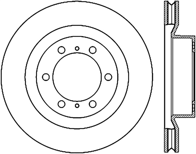 StopTech 10-17 Lexus GX Slotted & Drilled Cryo Front Left Rotor