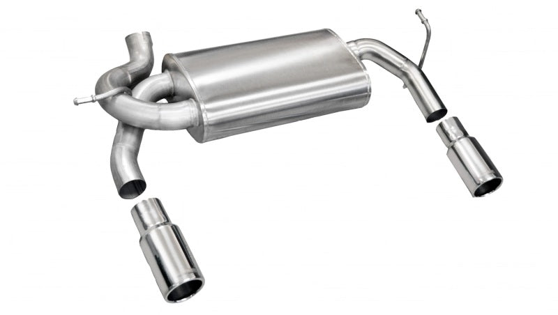 Corsa/dB Jeep 07-11 Wrangler 3.8L/12-14 Wrangler 3.6L Polished Sport Axle-Back Exhaust - eliteracefab.com