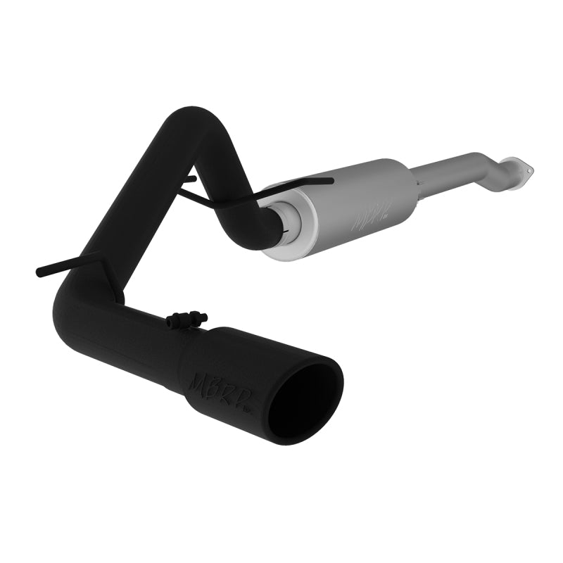 MBRP 2016 Toyota Tacoma 3.5L Cat Back Single Side Exit Black Exhaust System - eliteracefab.com