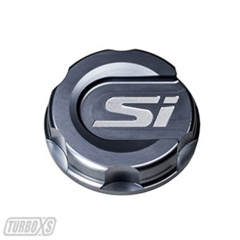 TURBOXS ALUMINUM OIL CAP GUNMETAL GREY HONDA CIVIC/SI; 2017-2018 - eliteracefab.com