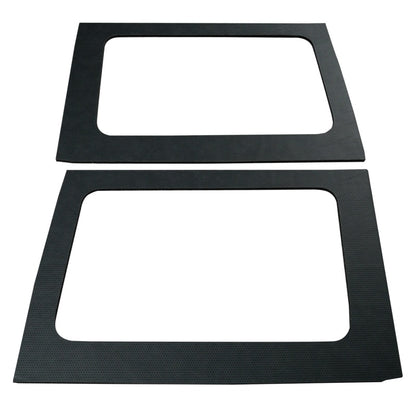 DEI 11-18 Jeep Wrangler JK 4-Door Boom Mat Rear Side Window Trim - 2 Piece - Black Leather Look DEI