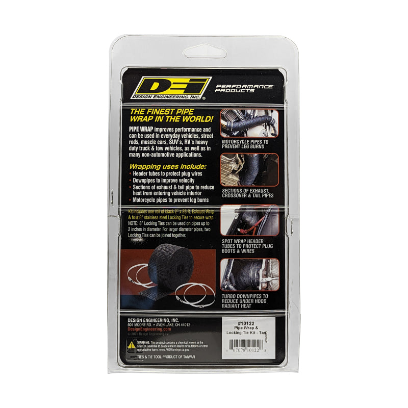 DEI Exhaust Wrap Kit - Pipe Wrap and Locking Tie - Tan DEI