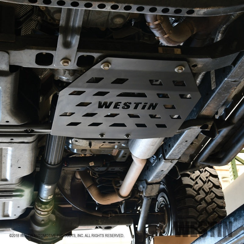 Westin/Snyper 18-21 Jeep Wrangler JL Transfer Case Skid Plate - Textured Black - eliteracefab.com