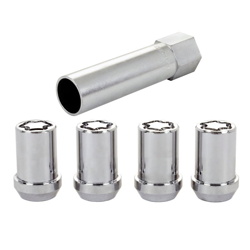 McGard Wheel Lock Nut Set - 4pk. (Tuner / Cone Seat) M12X1.5 / 13/16 Hex / 1.24in. Length - Chrome - eliteracefab.com