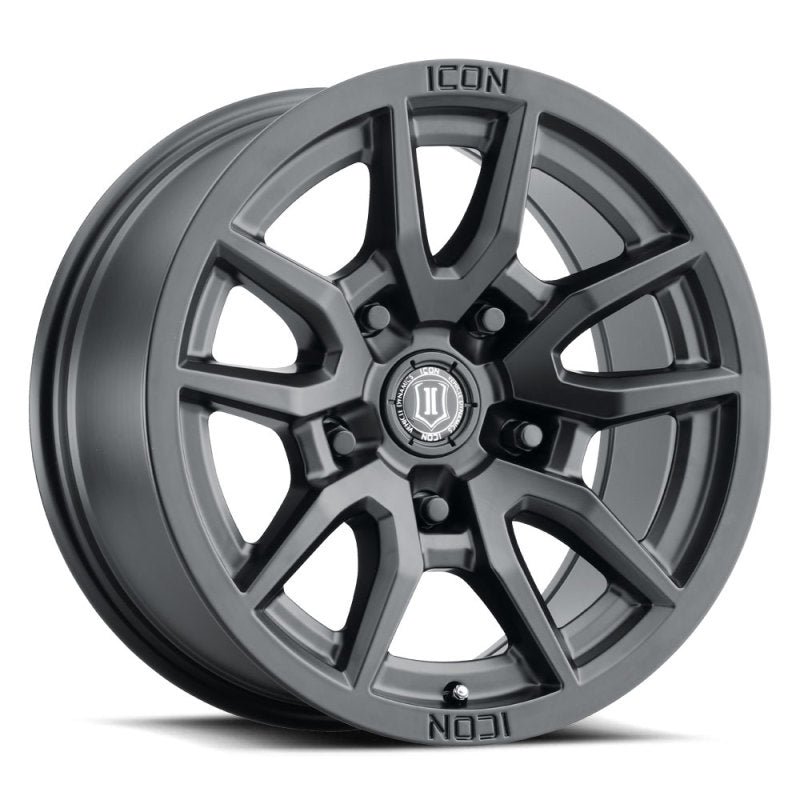 ICON Vector 5 17x8.5 5x150 25mm Offset 5.75in BS 110.1mm Bore Satin Black Wheel - eliteracefab.com