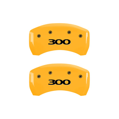 MGP 4 Caliper Covers Engraved Front & Rear 300 Yellow Finish Black Char 2005 Chrysler 300 MGP
